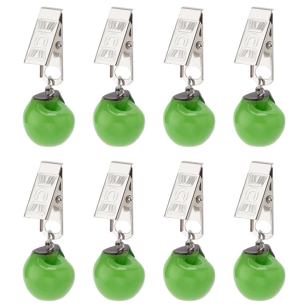 PH PandaHall 8pcs Tablecloth Weights Hangers Apple Shaped Table Cover Weight Clips Table Cloth Weights with Clips Apple Pendant Tablecloth Weights for Picnic Tables Tablecloth Weights Heavy Outdoor