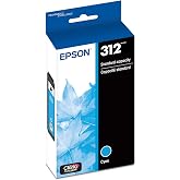 Epson 312 Claria Photo HD Ink Standard Capacity Cyan Cartridge (T312220-S) Works with Expression XP-8500, 8600, 8700, 15000