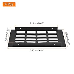 uxcell 4pcs Rectangle Ventilation Grille Aluminum