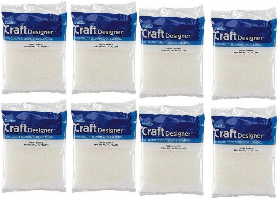 Bean Bag Filler Plastic Pellets-8 Ounces (8 Pack)