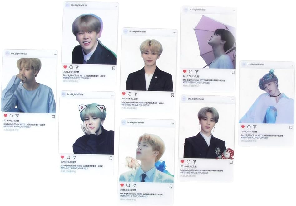 Coaste Antilane 8 Pieces BTS Mini Photo Card Post Card Lomo Card | Jung Kook Jimin V Suga Jin J Hope, Rap Monster Bangtan Boys Band Members Merchandise | Collection Best Gift for the Army Style 04