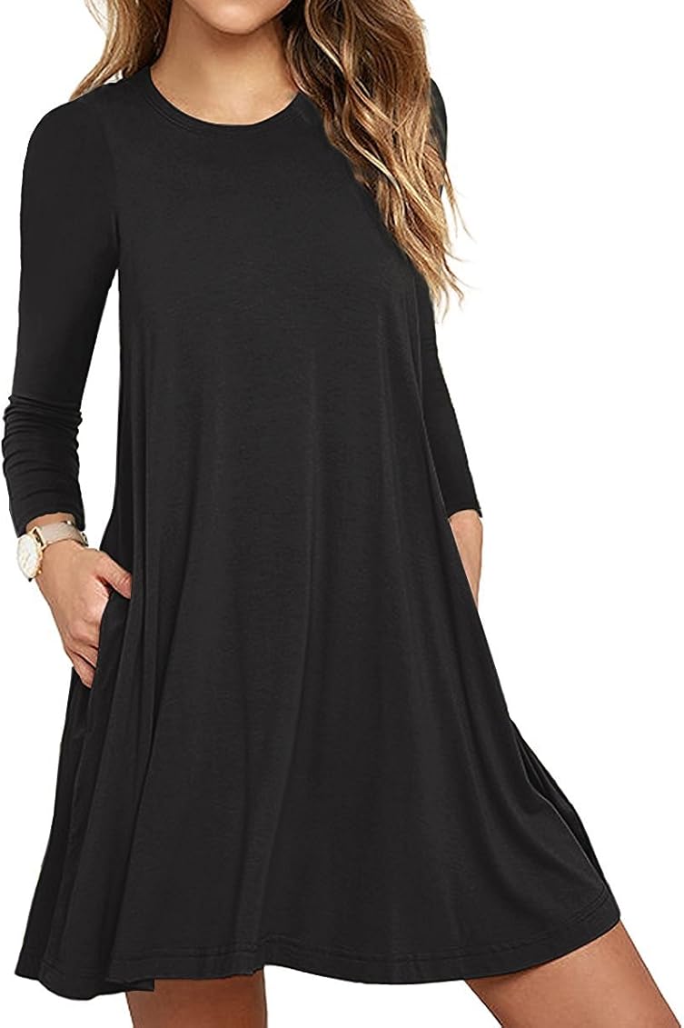 T-Shirt Dress Black Small : Clothing 