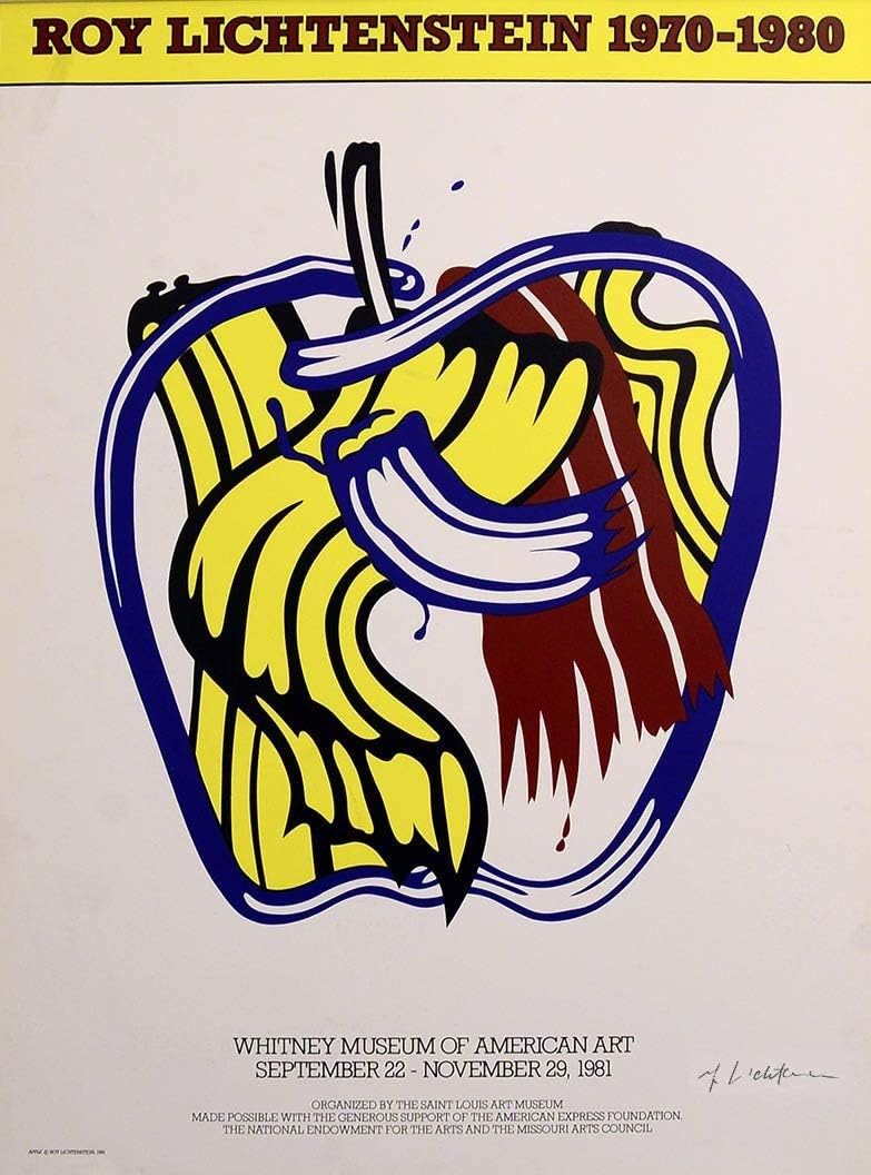 Apple Poster, (The Saint Louis Art) by Roy Lichtenstein