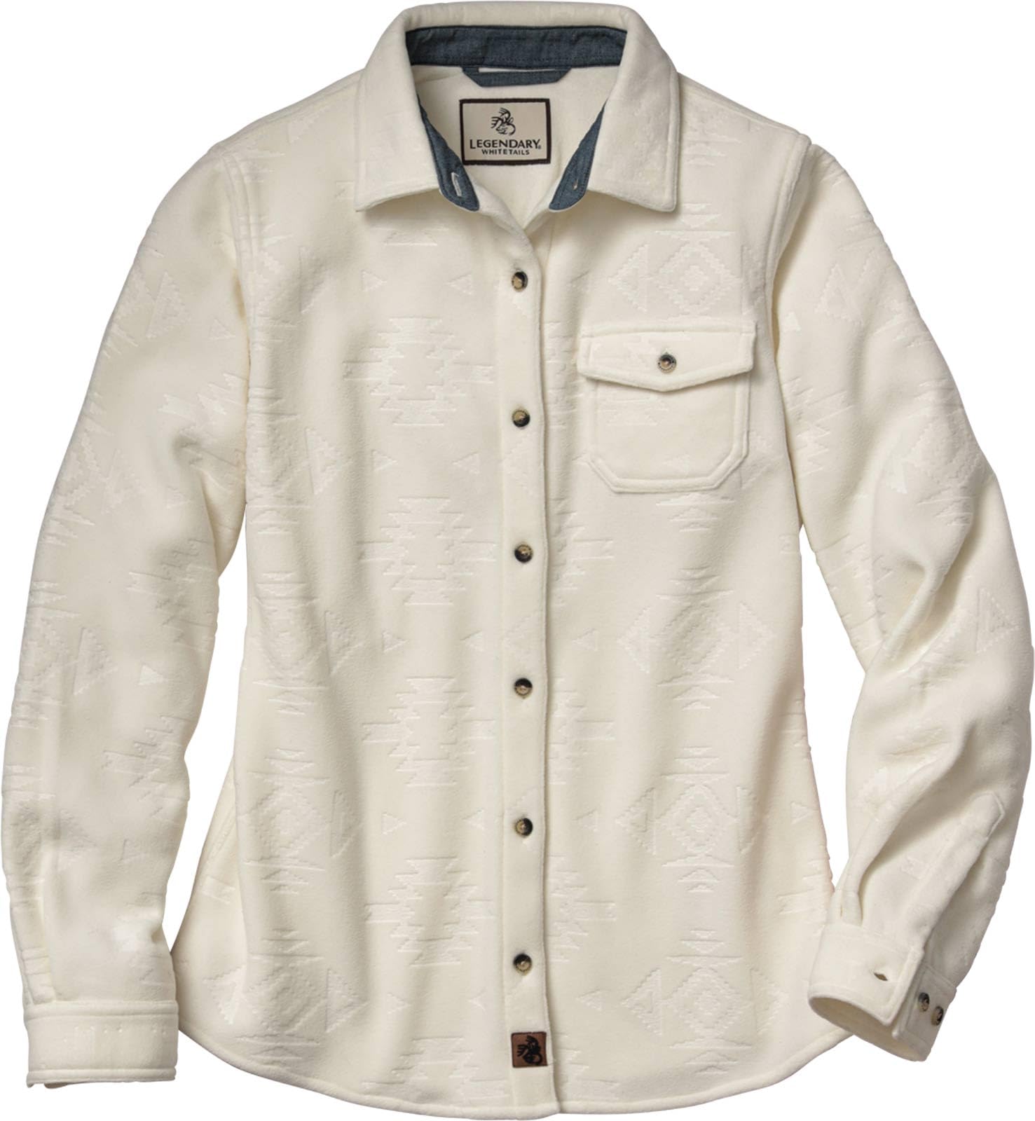 Legendary Whitetails Women's Trail Guide Fleece Button Down Shirt, Pristine, X-Small Image