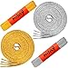 Miscly Flat Metallic Shoelaces [2 Pairs: 1 Pair Gold + 1 Pair Silver] 5/16