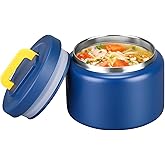 MAISON HUIS 8oz Soup Thermo Wide Mouth Vacuum Insulated Thermo Food Jar, Leak Proof Stainless Steel Thermo for Hot&Cold Food Kids Food Lunch Soup Container for School Travel (Blue)