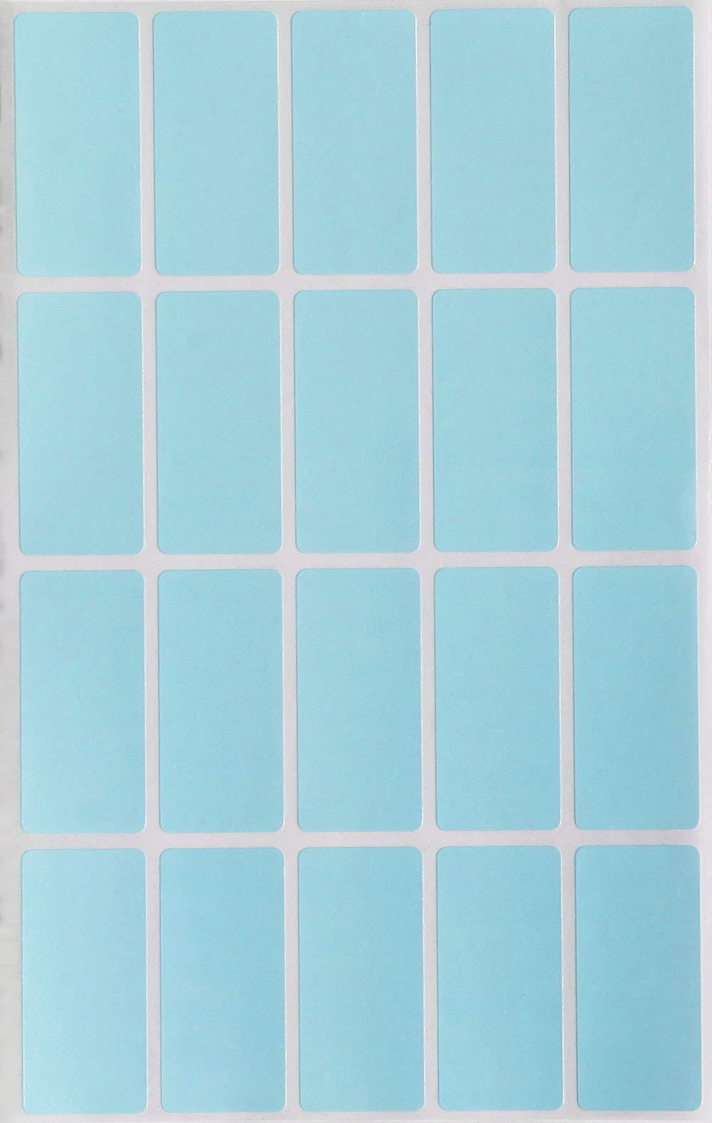 Royal Green Rectangular Colored Tag Stickers in Light Blue (40mm x 19mm) 4cm x 2cm-1000 Pack