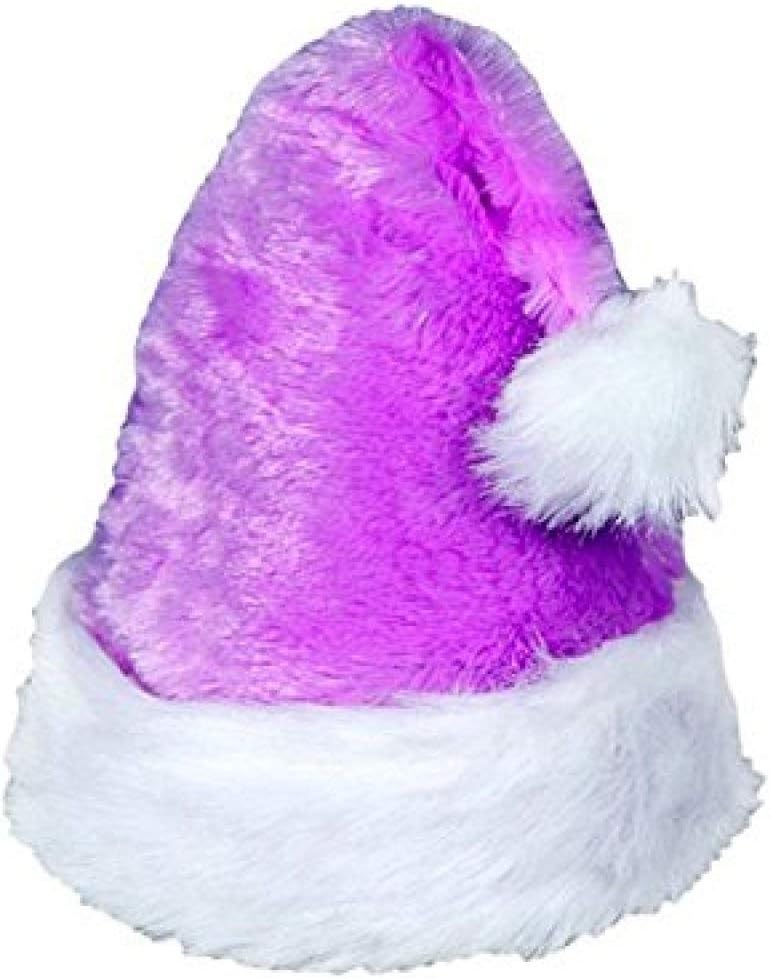 purple plush santa hat