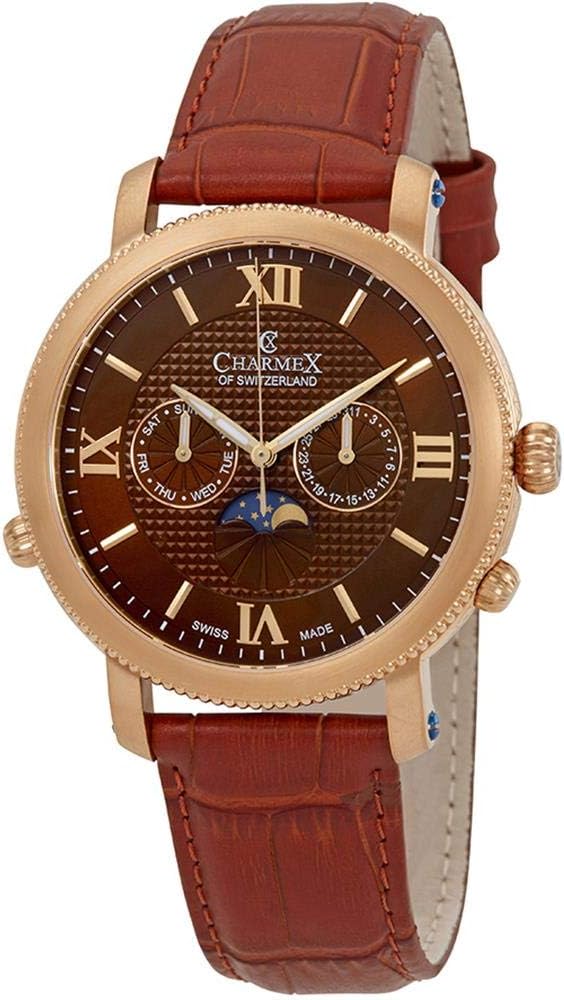 Charmex Salzburg Moonphase Tobacco Dial Men's Watch 2964