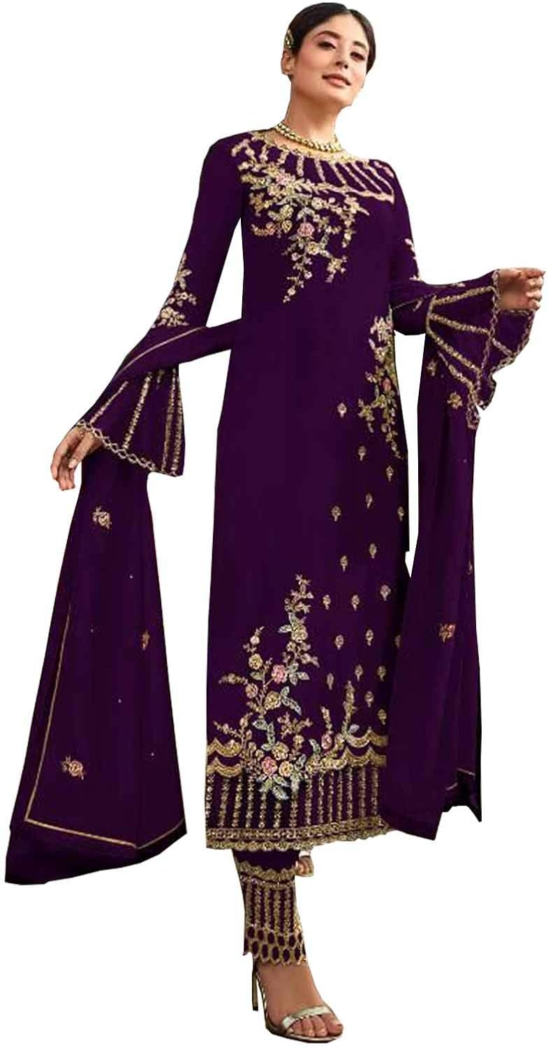 New Indian Designer Party Wear Straight Salwar Kameez Suit