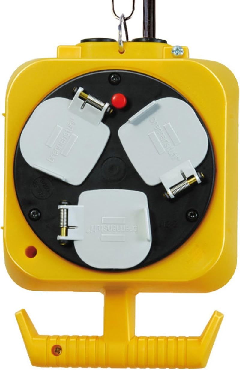Brennenstuhl 2x 3-Way Hanging Workshop Power Distributor 5m Extension Cord