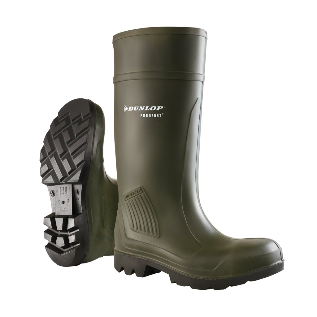 Dunlop Purofort Professional Full Safety Wellington boots, Green, UK 7