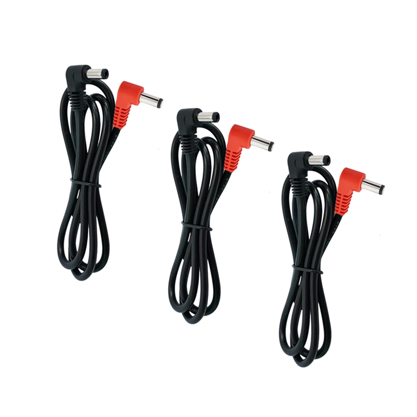 Photo 1 of AYCRIT Guitar Effect Pedal DC Cable 60CM, 5.5 x 2.1mmPower Lead/Cord, Right Angle on Both Ends, 3 Pack Reverse Cable, Male to Male