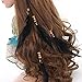 AWAYTR Feather Headband Indian Headpiece - Bohemian Tassels Girls hairband Festival Headwear For Women (Black)