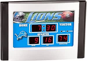 Amazon.com: Team Sports America Detroit Lions Scoreboard Desk & Alarm