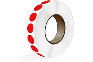Ouzoustate 2000 PCS 1/2" Red Dot Stickers Round Circle Colored Coding Labels Dot Stickers for Toddlers, Classroom，Office (red)