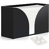 Storage Standard Multifold Paper Towel Dispenser Countertop - Matte Black Paper Towel Holder Bathroom, Durable Acrylic Napkin Holder for Bathroom, Kitchen, Office & Restaurant, 10.75 x 6.5 x 4 Inches