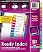 Avery Dividers for 3 Ring Binders, 10 Tabs per Set, Customizable Table of Contents, Multicolor Tabs, Great for Organizing Reports, Projects, and More (11135)