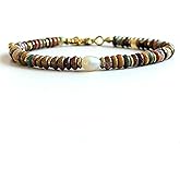 Plumiss Natural Stone Healing Bracelet for Women Inspirational Beaded Bracelet with Freshwater Pearl, Adjustable Gold Chain, Stress Relief Anxiety Jewelry, Handmade Spiritual Gift for Her