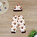 3Pcs/Outfit Set Baby Boy Girl Mommys Little Turkey Thanksgiving Rompers Clothes Set