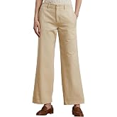 Lauren Ralph Lauren Women's Cotton Twill Wide Leg Pants