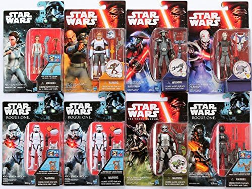 Star Wars Rebels, The Force Awakens &amp; Rogue One 3 3/4-Inch Jungle, Space, Snow &amp; Desert Mission Action Figure Set of 8