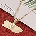 Puerto Rico Map Pendant Chain for Women Puerto Ricans Map Jewelry