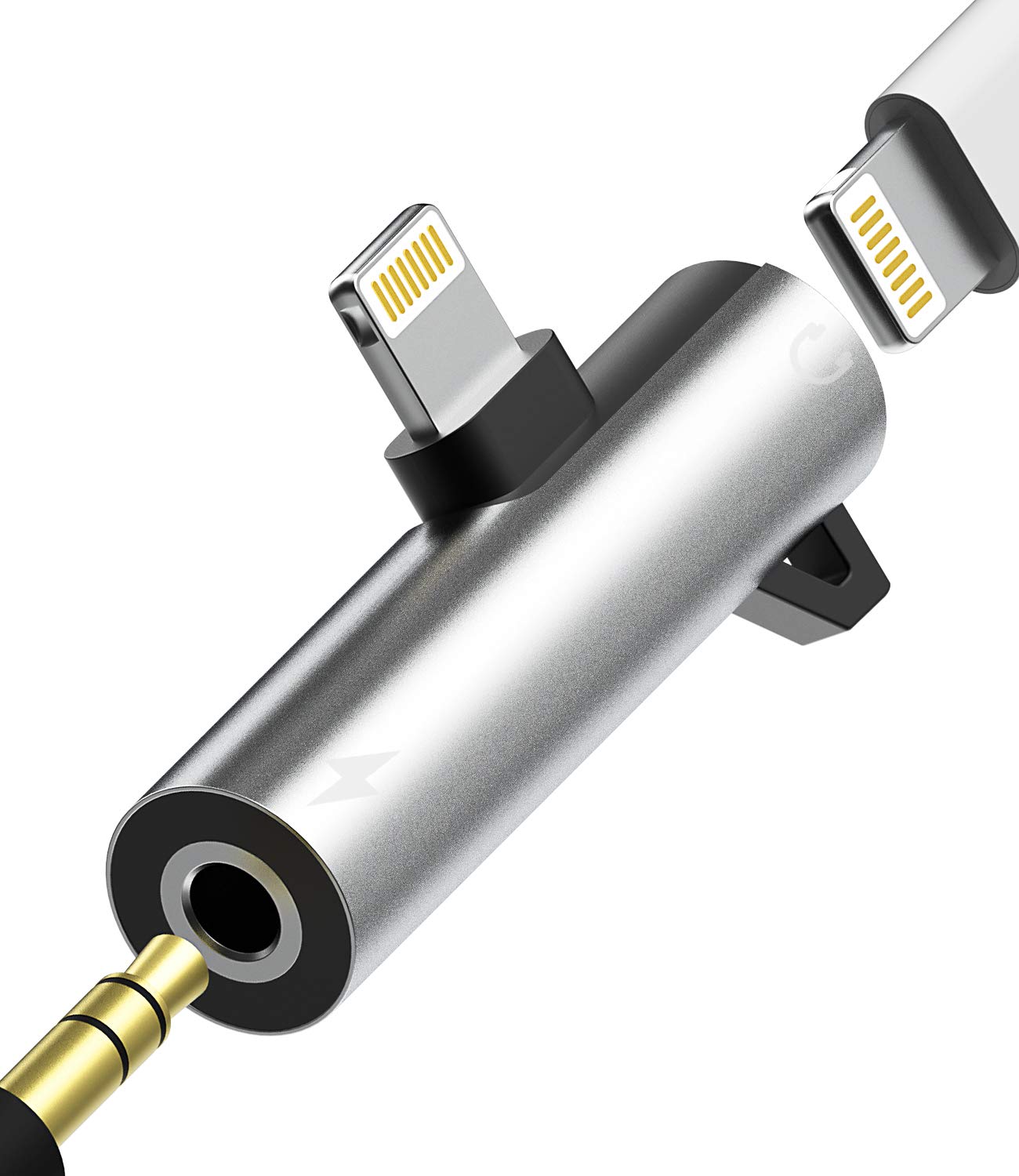 Photo 1 of Headphone Adapter Lightning to 3.5mm AUX Audio Jack and Charger Extender Dongle Earphone Headset Splitter Compatible with iPhone 11 12 Mini pro max xs xr x se2 7 8 Plus for Ipad Air Y Cable Converter