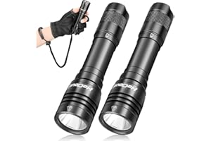 HECLOUD 2 Pack Scuba Diving Flashlight with Rechargeable Power Dive Light Torch 3000 Lumens Underwater 328ft IPX8 Waterproof 4 Modes Safety Light with USB Charger for Submarine Deep Sea Snorkeling
