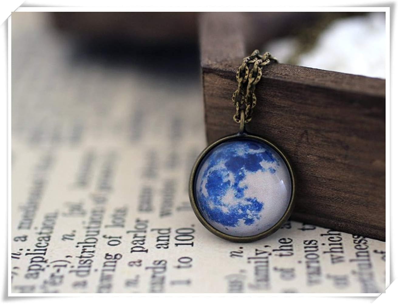 Amazon Com We Are Forever Family Blue Moon Blue Moon Necklace Blue Full Moon Full Moon Necklace Moon Jewelry Moon Space Necklace Solar System Galaxy Jewelry Jewelry