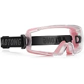 abtong Safety Goggles Over Glasses with Anti-Fog Clear Lens, ANSI Z87.1 | Eye Protection for Lab Work &amp; Industrial Use, Impact Resistance, Chemical Splash, Adjustable Strap, Men &amp; Women