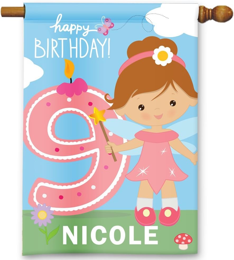 Amazon Com Fairy Princess Happy 9th Birthday Ninth Birthday
