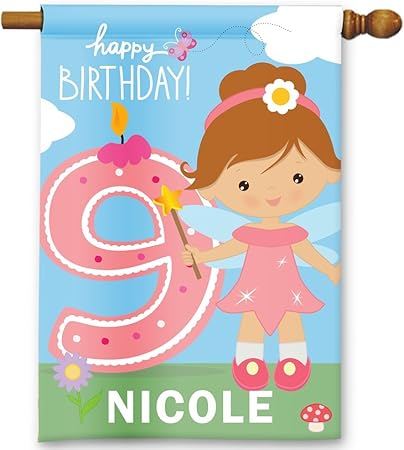 Amazon Com Fairy Princess Happy 9th Birthday Ninth Birthday