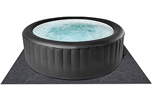 Neorexon Hot Tub Mat 78” x 78”, Water Absorbent Rectangular Thickened Hot Tub Mat, Large Washable Ground Protector Hot Tub Mat for Inflatable Tub for Indoor&Outdoor