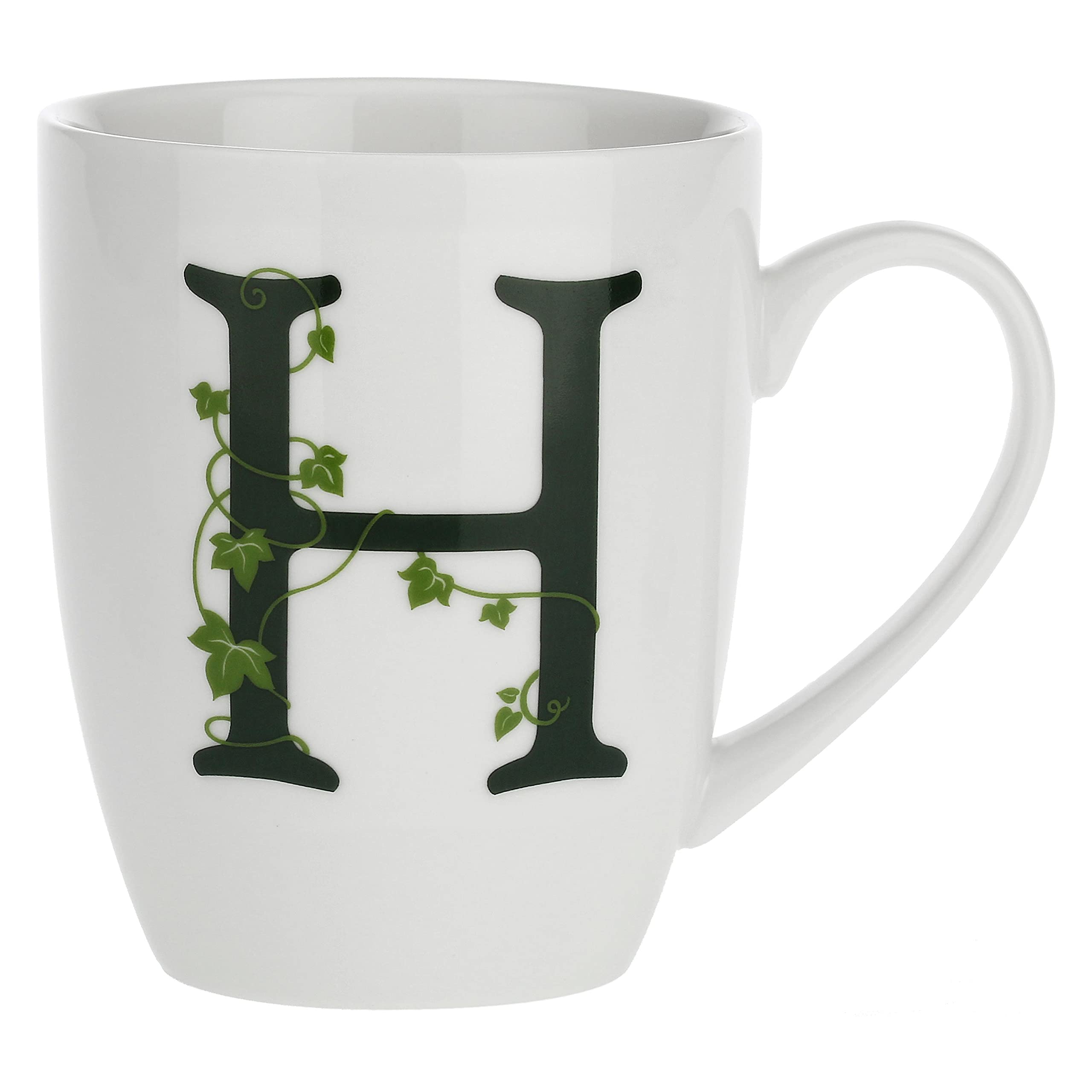 la Porcellana Mug Letter H, White
