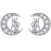 TANGPOET Cute Animal Stud Earrings Jewelry Gifts for Women Young 925 Sterling Silver Comfy Hypoallergenic Earrings for Sensitive Ears Animal Lovers