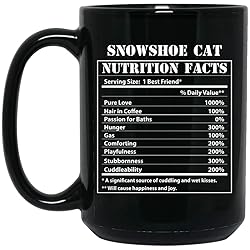 Lovesout Funny Snowshoe Cat Nutritional Facts