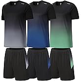 BOOMCOOL Gym Clothes workout shorts and long sleeve shirts for men running dry fit athletic outfits sets 6 pack