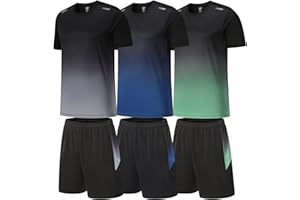BOOMCOOL Gym Clothes workout shorts and long sleeve shirts for men running dry fit athletic outfits sets 6 pack