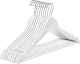Songmics CRW03W10 Wooden Hangers Set of 10 Solid Maple 360° Hook Notches