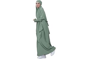 ZOFOCY Muslim Prayer Abaya Islamic Women's Khimar Pure Color Hijab Dress Long Sleeve Dubai Kaftan
