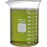 Pyrex Glass Griffin Beaker, Low Form, Measuring, 1,000 mL