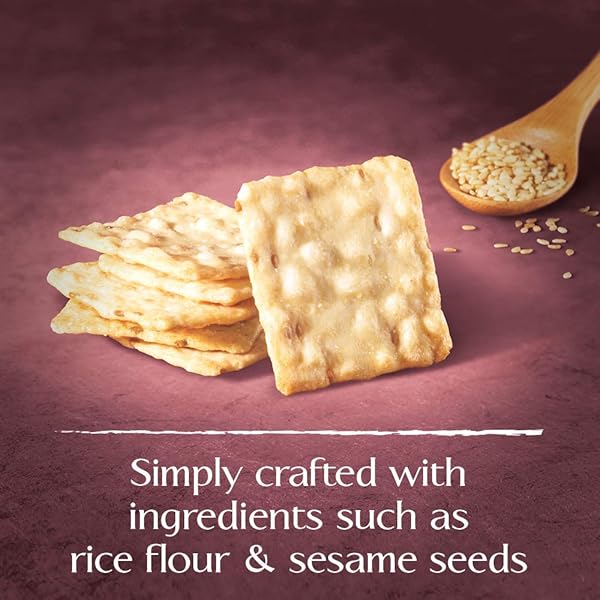 BACK TO NATURE GLUTEN FREE CRACKERS, SESAME SEED RICE THINS – DAIRY FREE, NON-GMO, MADE WITH RICE FLOUR, DELICIOUS & QUALITY SNACKS, 4 OUNCE​