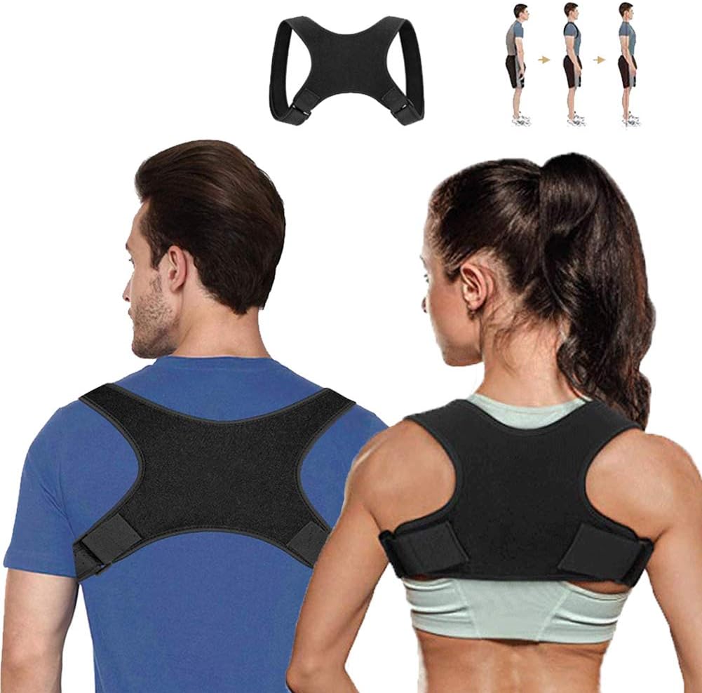 Back Posture Corrector for Men and Women - Adjustable Shoulder & Back Brace Support - Back/Shoulder and Neck Pain Relief (Universal)