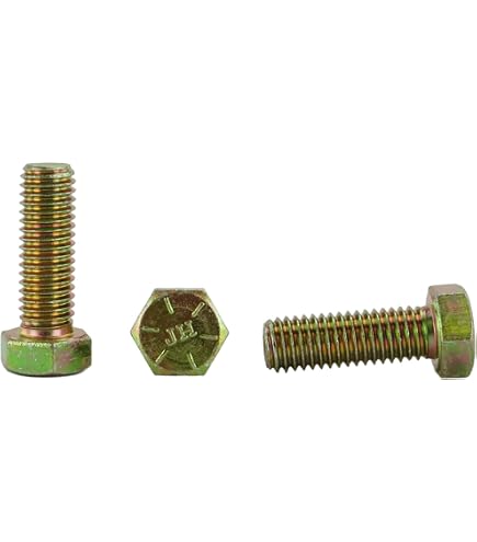 Grade 8 Hex Cap Screws – 5/8-11 X 6 Inch, Yellow Zinc Coated, Coarse Thread, 9-Piece Set, Heavy Duty - View #14