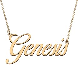 HUAN XUN Customized Custom Simple Any Name Necklace