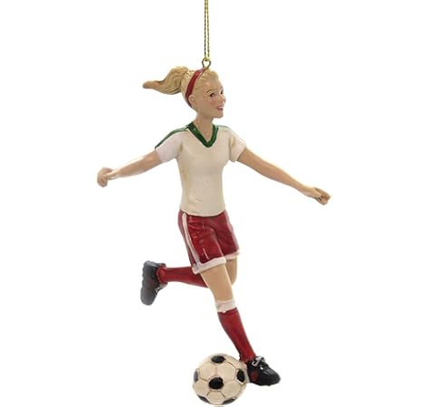 girl soccer player ornament
