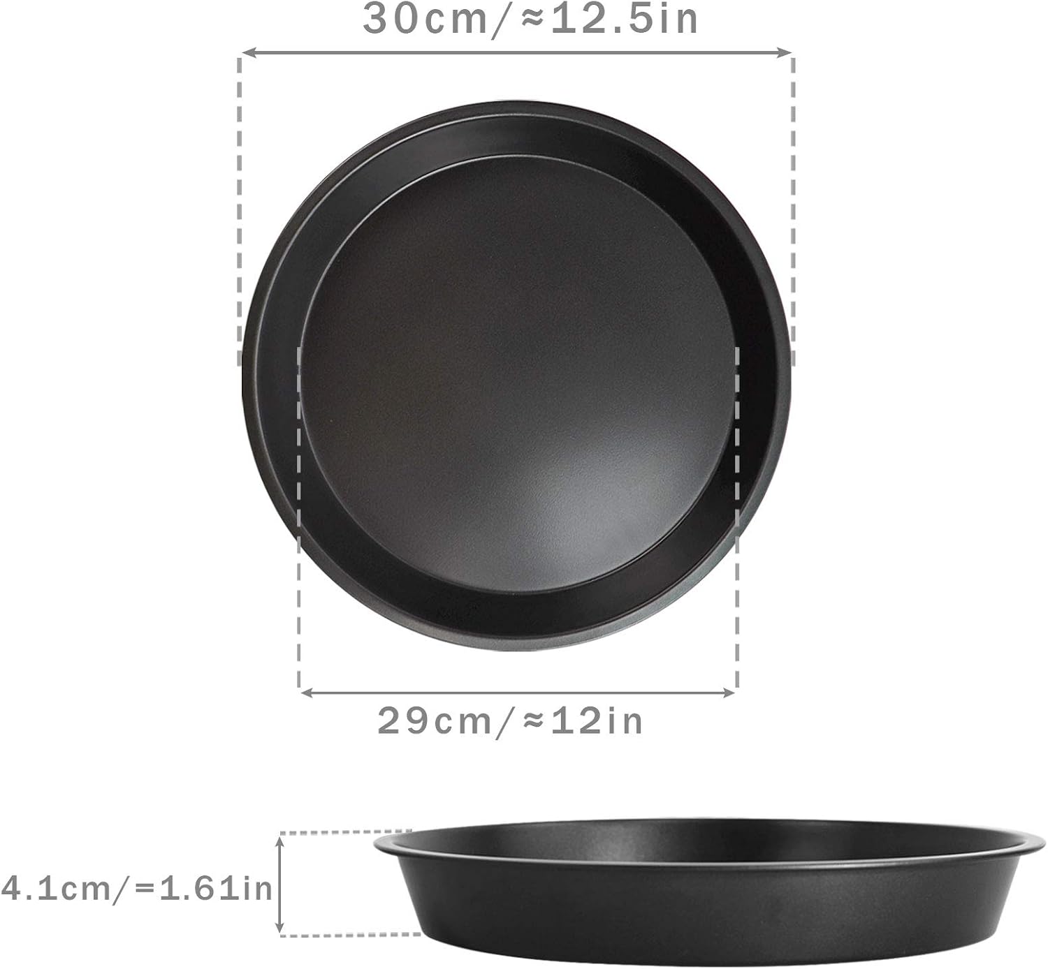 12 Inch Pizza Baking Tray Set of 2, Kslong Round Pizza Baking Sheet