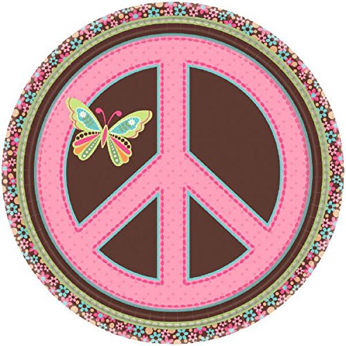 Amscan Dessert Plates | Hippie Chick Collection | Party Accessory