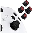 eXtremeRate ABXY Buttons for Xbox Series X & S Controller, Three-Tone Black & Clear with Carmine Red Classic Symbols Replacement Action Buttons for Xbox One S/X, Elite Series 2 & 1 Wireless Controller